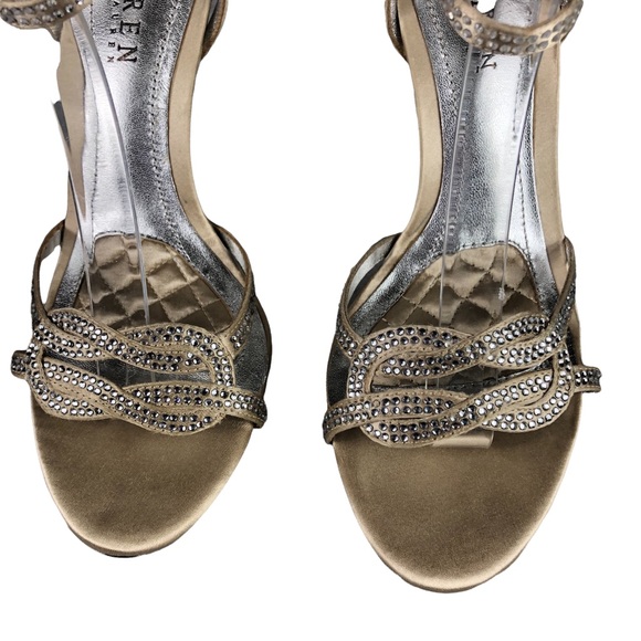 NWOT LAUREN RALPH LAUREN STEPHANIE Strappy Heeled Sandals - Picture 3 of 12